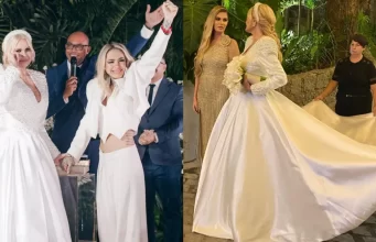 Monique Evans usa vestido de noiva de R$ 40 mil feito por estilista trans