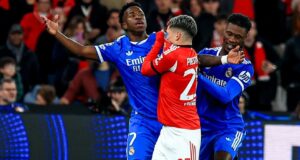 Uefa suspende Prestianni por seis jogos após caso de racismo contra Vini Jr