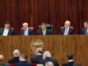 Lula e Alcolumbre ficam lado a lado no TSE sem conversa ou cumprimentos