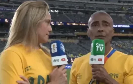 Romário manda recado para Fernanda Gentil após polêmica na Copa