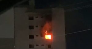 Cachorro morre durante incêndio em apartamento de condomínio no bairro Dom Pedro, em Manaus